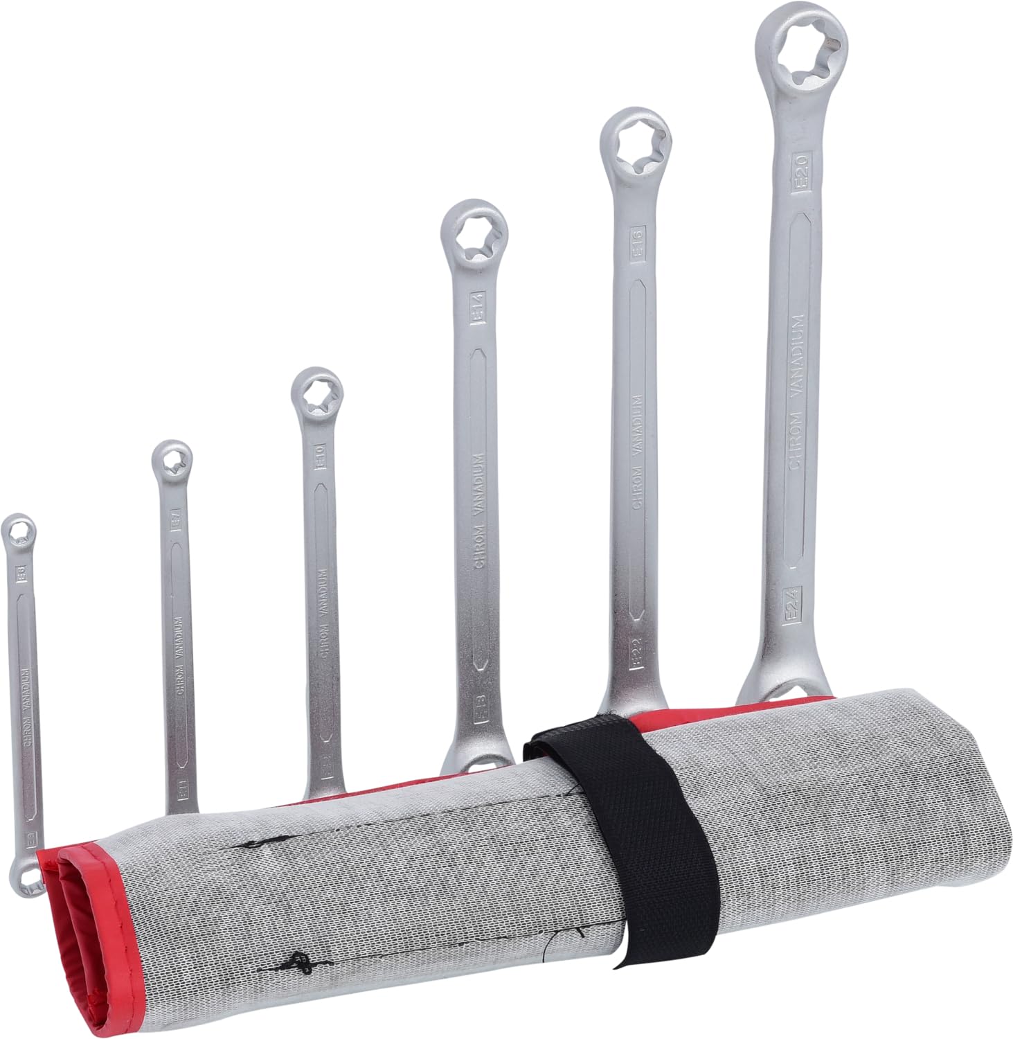 KS Tools 911.0370 Jeu de 6 Clés polygonales droites TORX - en trousse | Jeu de 6 clés polygonales droites TORX® - en trousse, Chrome Vanadium