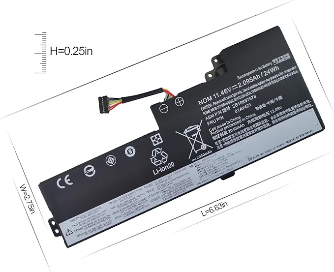 Batería Interna ESTENGPRO 01AV421 para ThinkPad T470 T480 miniatura 4