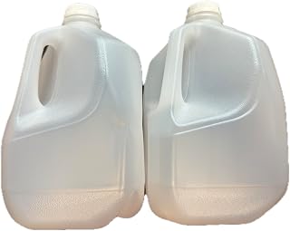 bark and lindy Empty Plastic Gallon Juice Bottles with Tamper Evident Caps 128 Oz Milk Bottles HDPE Plastic (2)