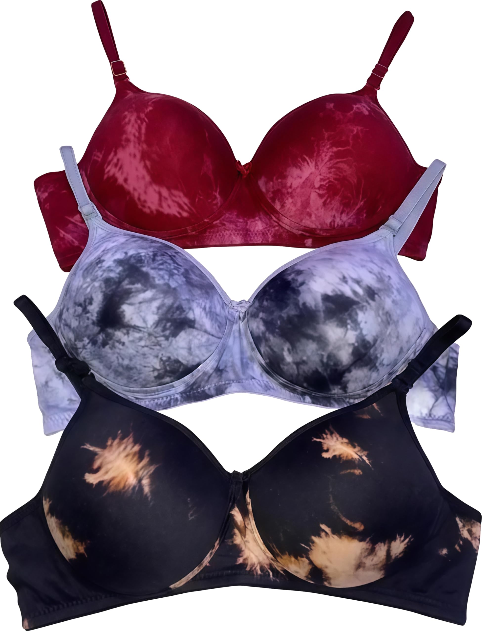 brielle Women's Padded Non-Wired Full Coverage Bra Polycotton Everyday Bra for Comfort & Support (Pack of 3)-picture-21