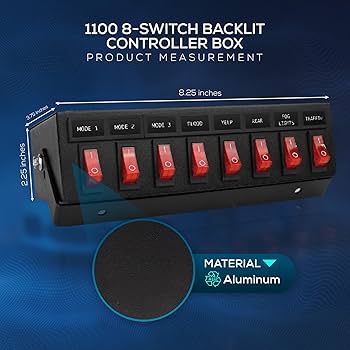 Ultra Bright Lightz 1100 8-Switch Backlit Controller Box