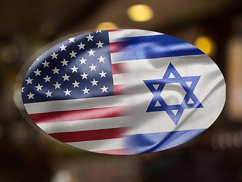 Miniatura 5 de Adhesivo con la bandera de Israel I Stand with Israel Flag Sticker Support Israel Sticker  Interior Nuestro Uso Exterior  AWPS149 (5 pulgadas x 3