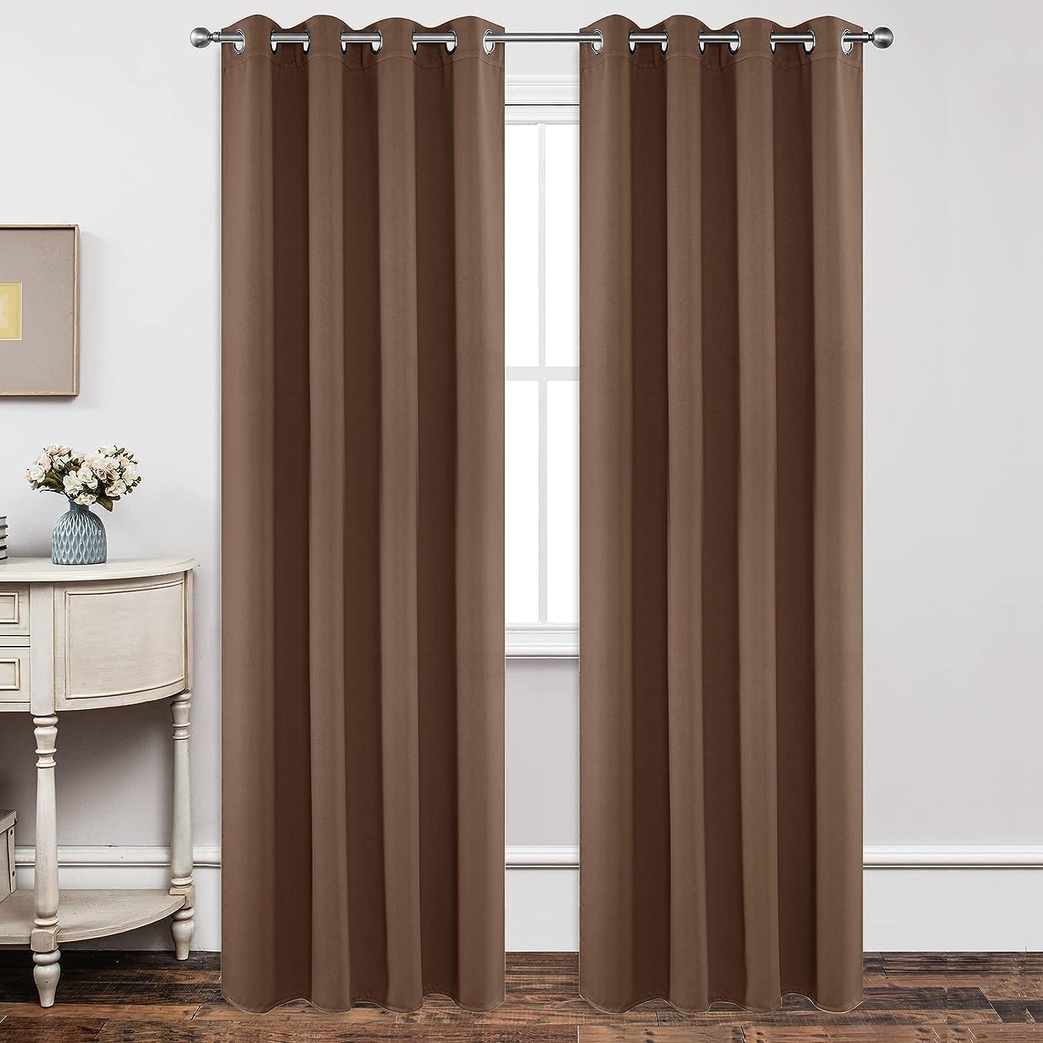 Joydeco Blackout Curtains 90 inch Long 2 Panels Set, Thermal Insulated