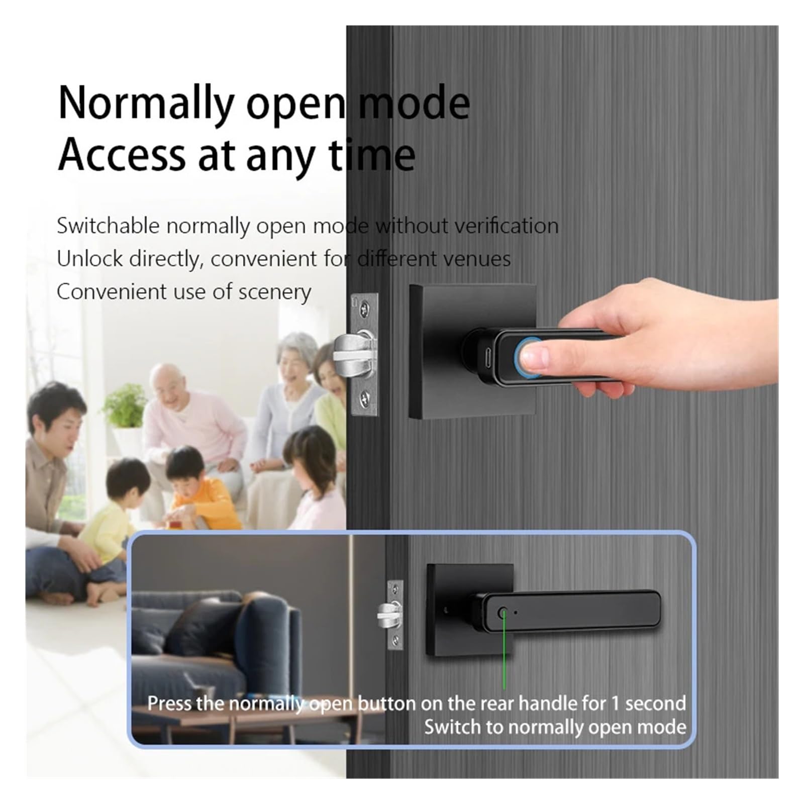 Password elettronica biometrica della serratura della porta della casa intelligente dell'impronta digitale (rosso violaceo)