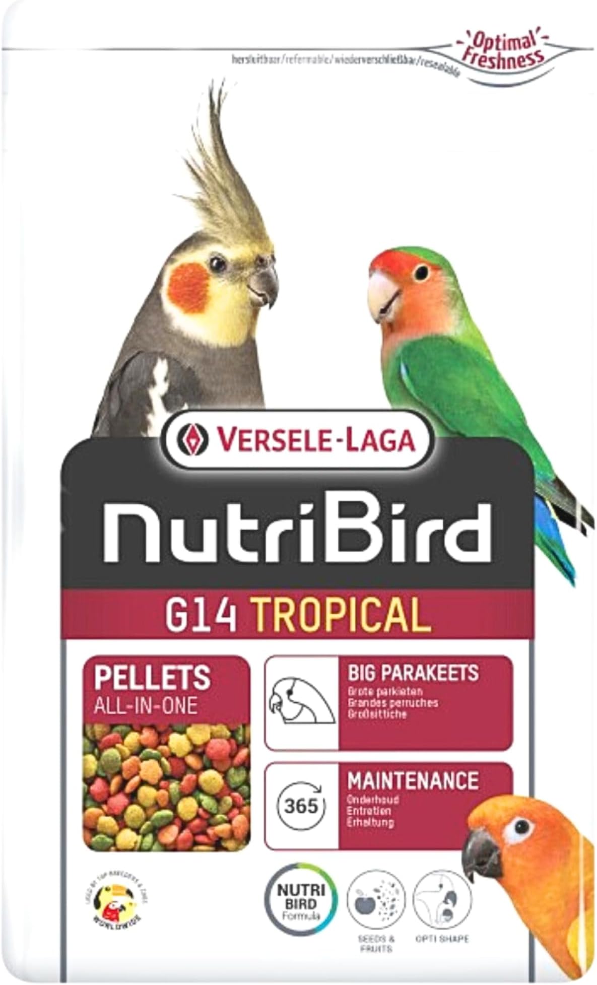 Nutribird G14 Tropical Extruded Granules - Maintenance Food for Large Budgies, 1 kg