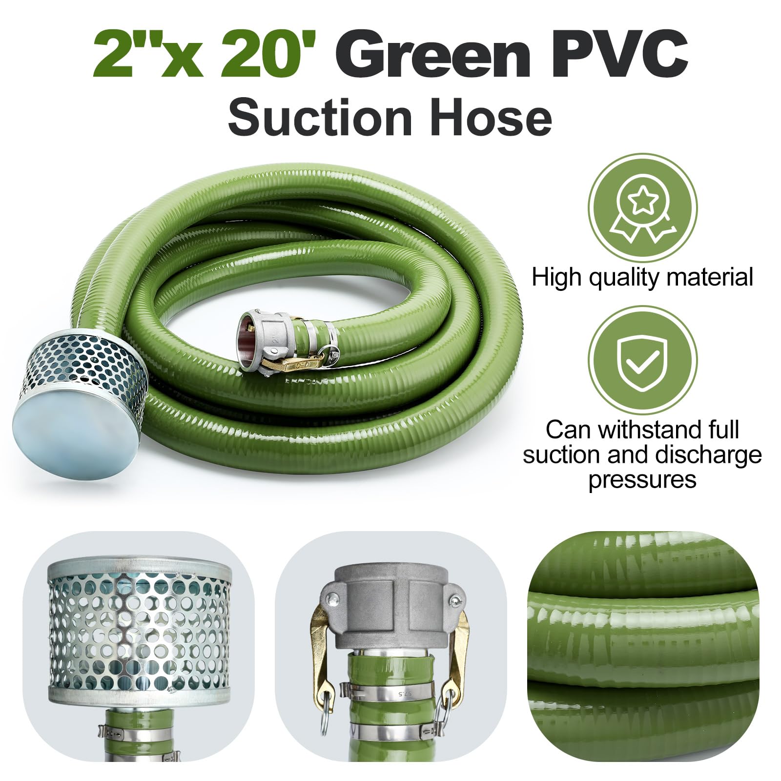 Discharge Hose Pump Kit Includes PVC 2 X 60 Blue