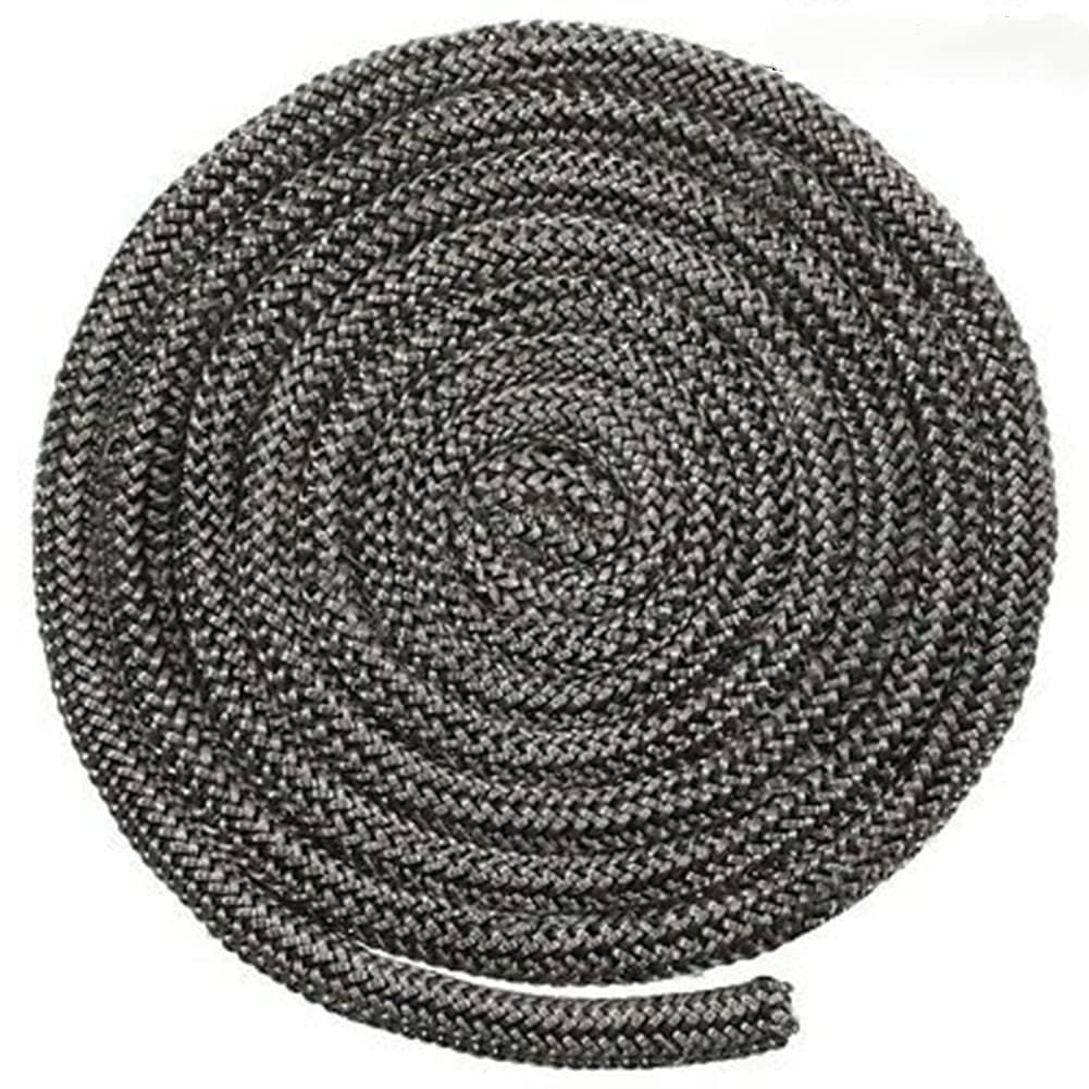 Guarnizione per porta stufa a legna, corda per stufa, cavo di tenuta per stufa, guarnizione in fibra di vetro (con 4 nastri) Φ 6/8/10/12/14/16/18/20/25 mm x 2,5 metri corda di tenuta per stufa