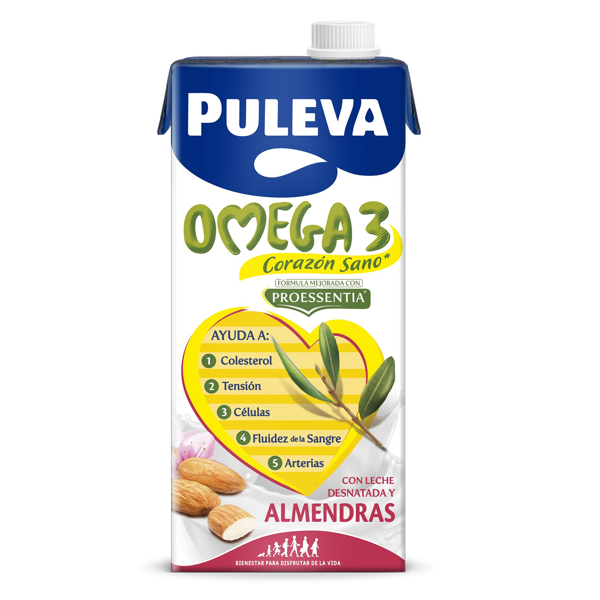 Puleva Omega 3 Proessentia® Almendras brik 1L Caja 6 litros