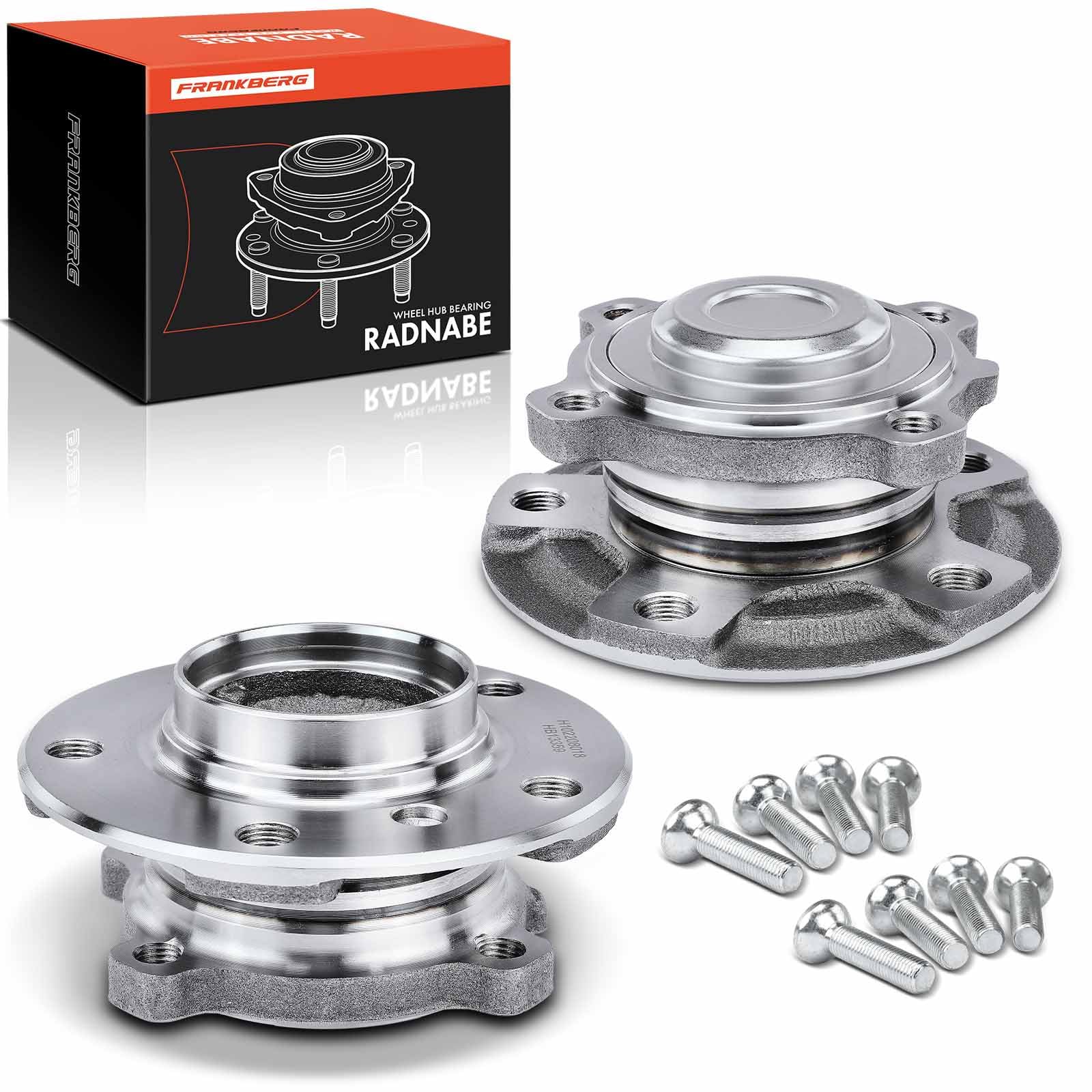 Frankberg 2x Cojinete de rueda Delantero Izquierda Derecha Rueda con brida diámetro 147 con Anillo magnético ABS Compatible con Serie 1 F20 Serie 3 Touring F31 2 Cabriolet F23 31206867256