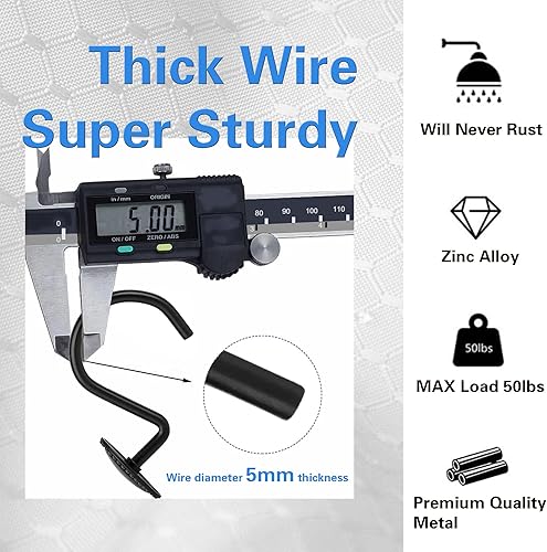 Miniatura 5 de Ganchos de cortina de ducha, anillos decorativos para cortina, ganchos de ducha de metal resistentes a la corrosión para baño, anillos deslizantes