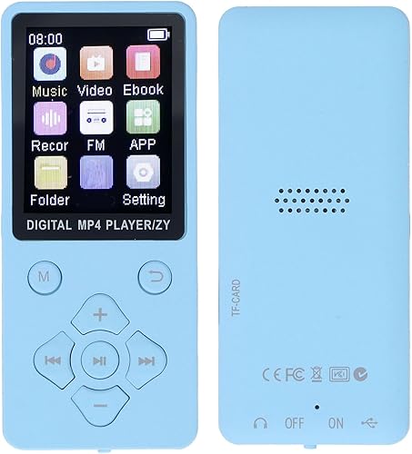 Reproductor de MP3 con Bluetooth, pantalla a color de 1.8 pulgadas, reproductor de música de sonido HiFi portátil para niños, 16G integrado, soporta