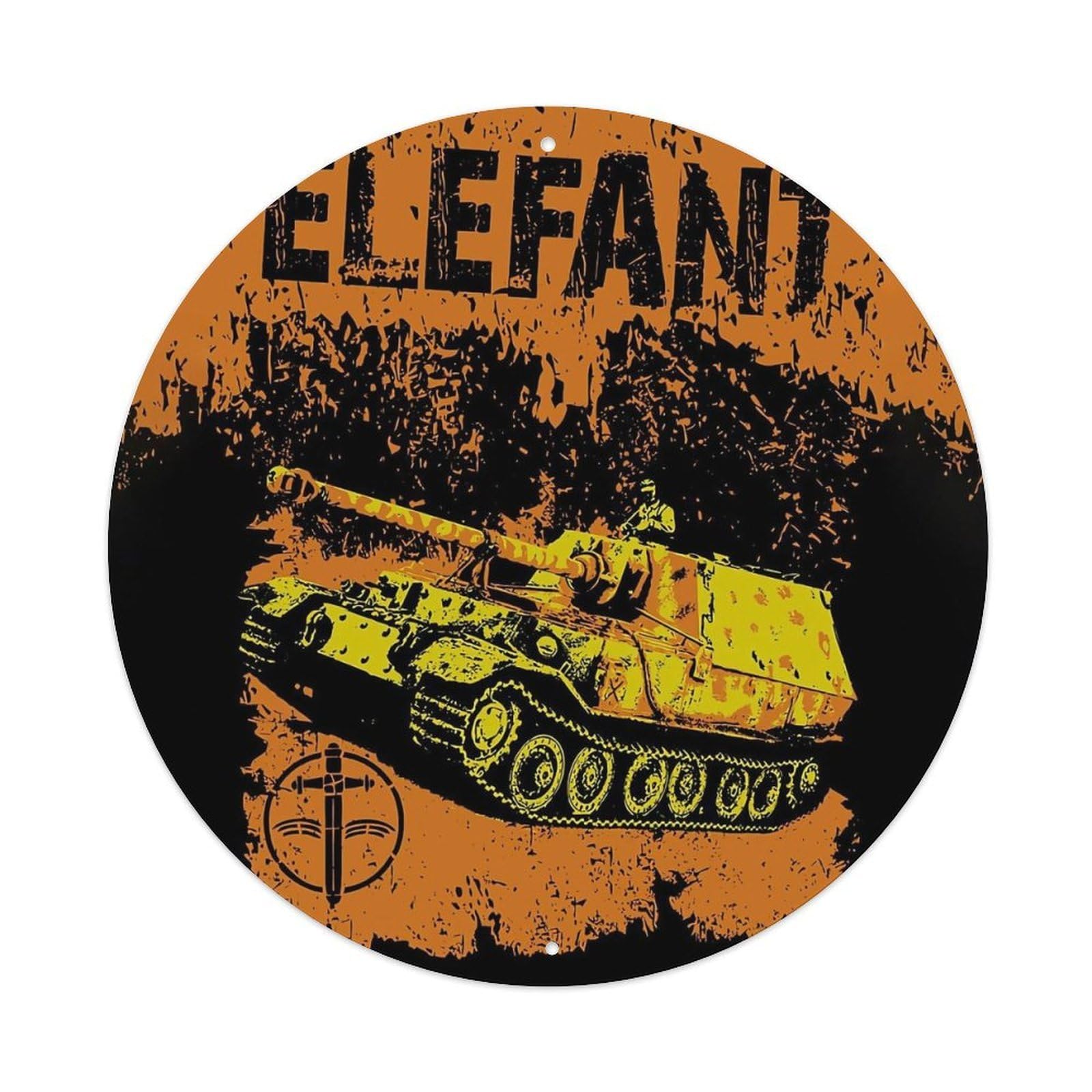 Elefant Tank Destroyer German WWII Military Metal Tin Sign