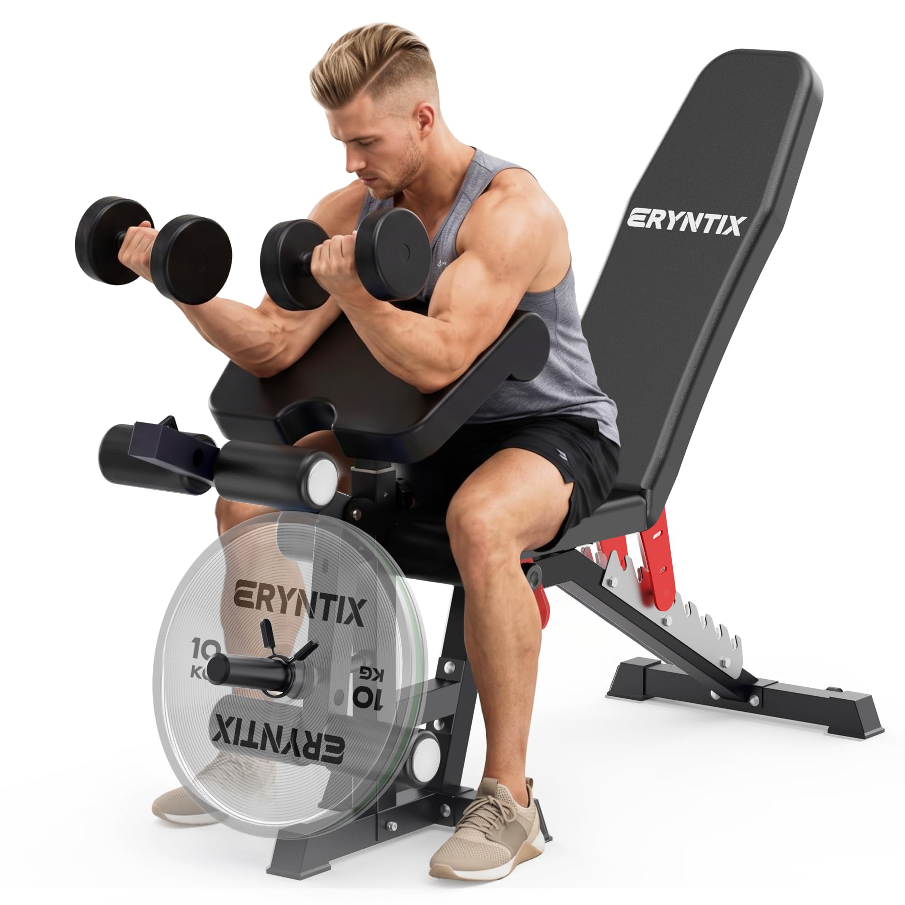 Eryntix Adjustable Leg Extension and Curl Machine