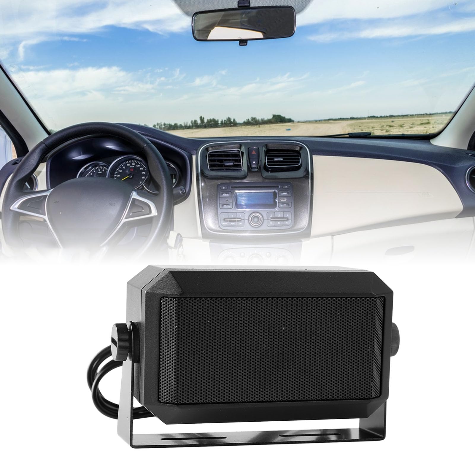 Haut-Parleur Externe Rectangulaire, Prise 3,5 Mm, Haut-Parleur Externe D'autoradio, Mini Haut-Parleur Externe, émetteur-récepteur, Accessoire De Voiture pour Scanner Radio