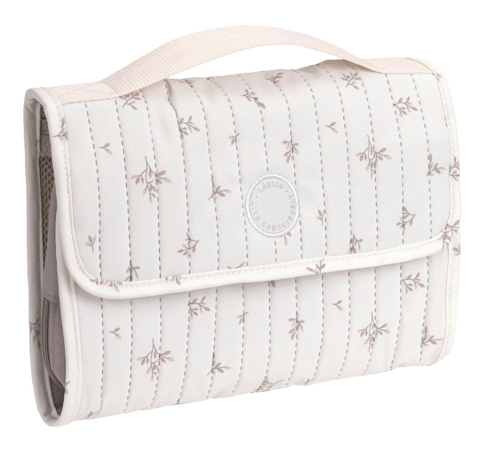 LÄSSIG Wickeltasche Changing Pouch Miracle of Nature Leaves weiß