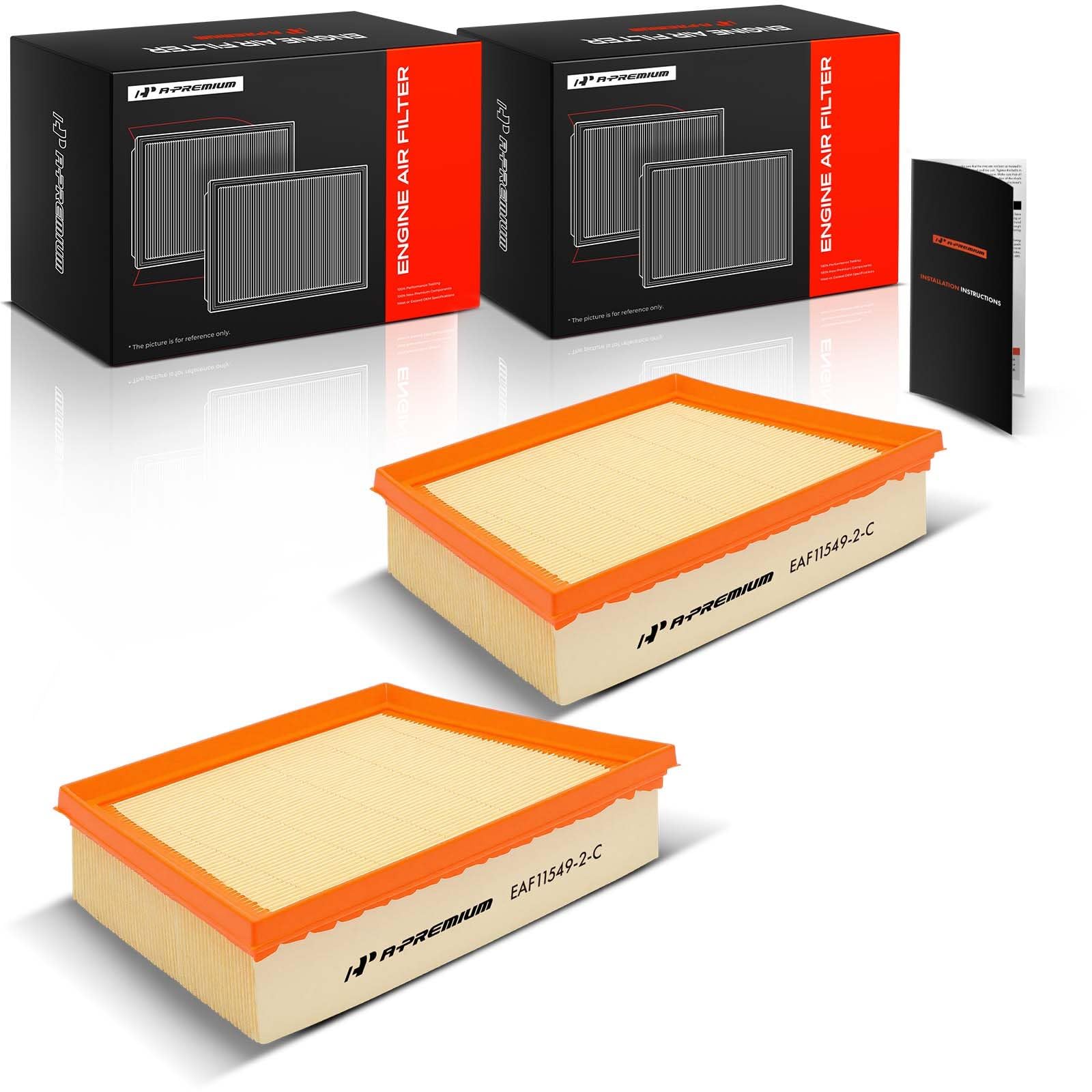 Amazon.com: A-Premium 2-PC Engine Air Filter Compatible with Land