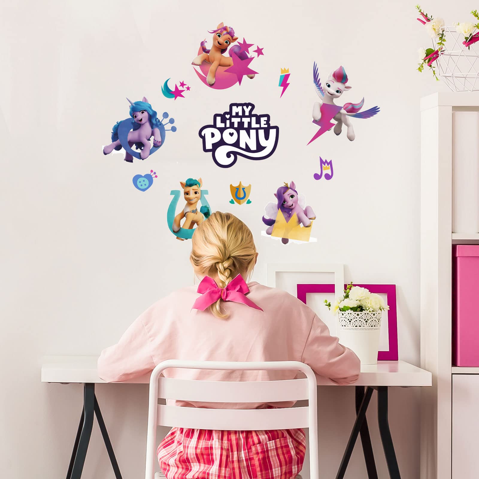 Stickerscape Cutie Marks My Little Pony Wall Stickers ( - Regular Size)| Official My Little Pony Wall Decal, My Little Pony Wall Decor | My Little Pony Bedroom | Easy To Apply, Cleanly Removable