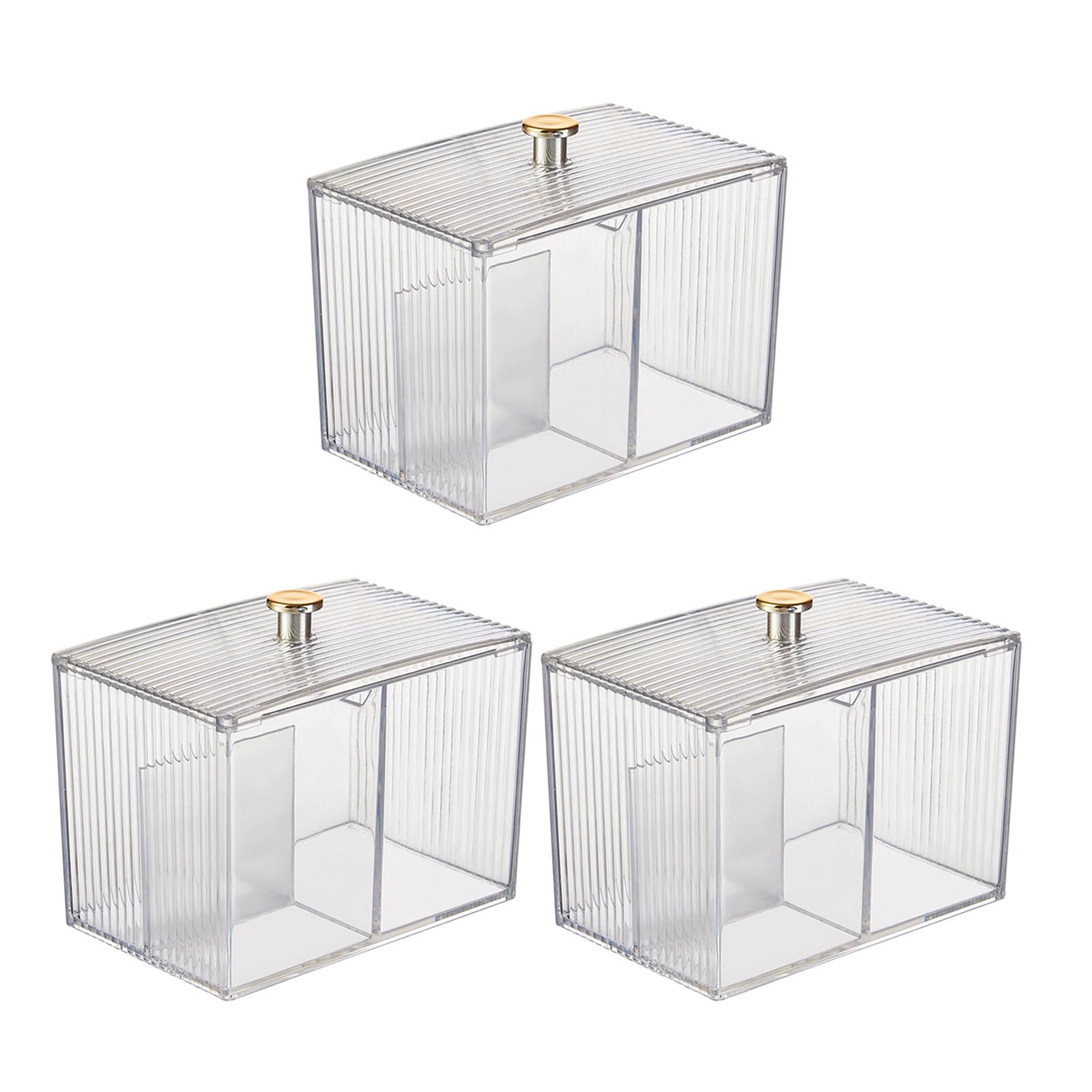 Avejjbaey C Lear Otton Swab Holder With Dust Proof Lid For Bathroom