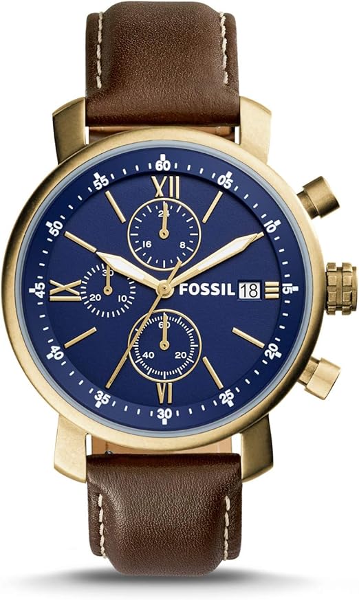 Montre Fossil Grant Chronograph FS5061IE Bleu nuit | Montres and Co