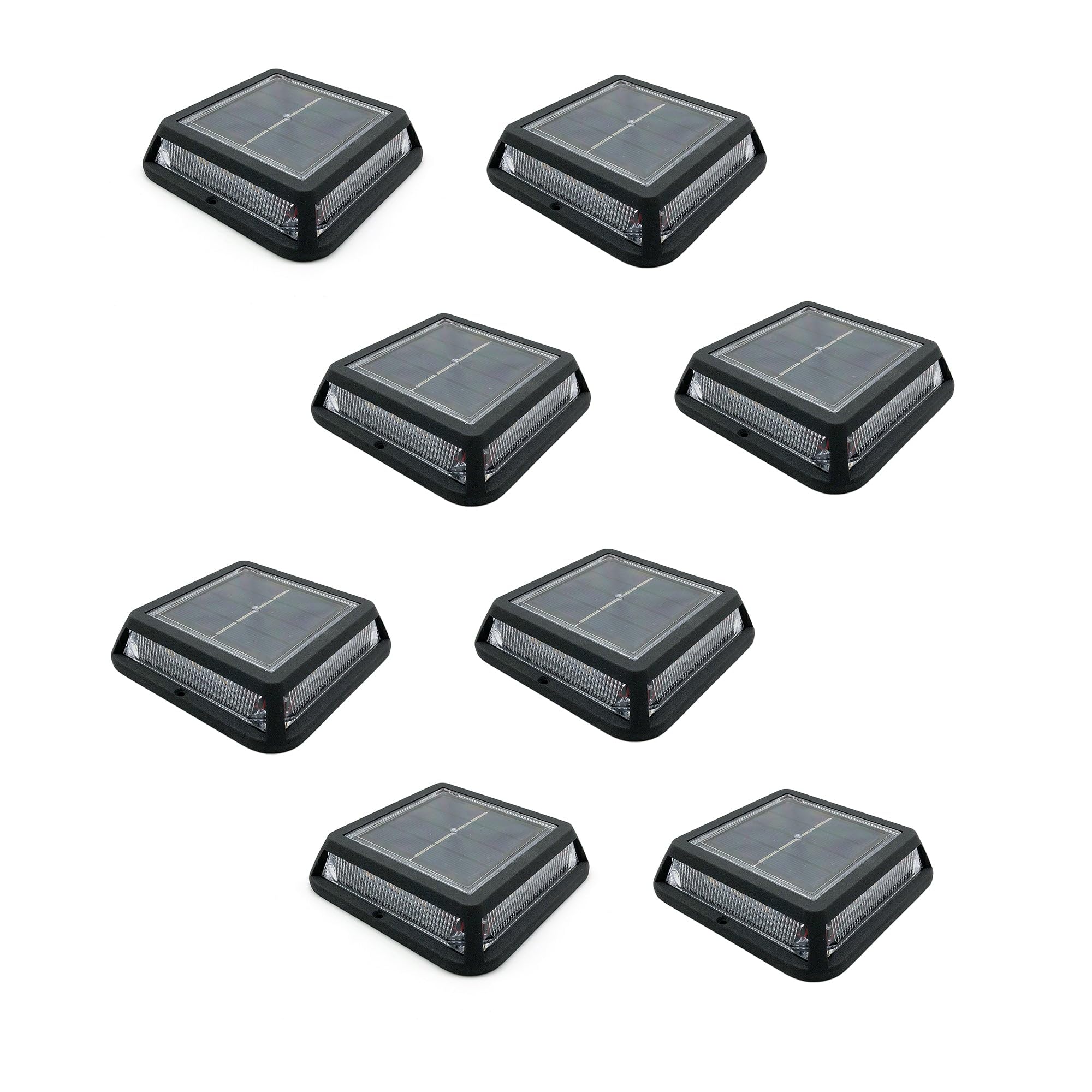 Lumisky Set mit 8 Solarleuchten für den Garten, quadratisch, zum Aufstellen, LED, Warmweiß, 8 x Quadry, 12 x 12 cm