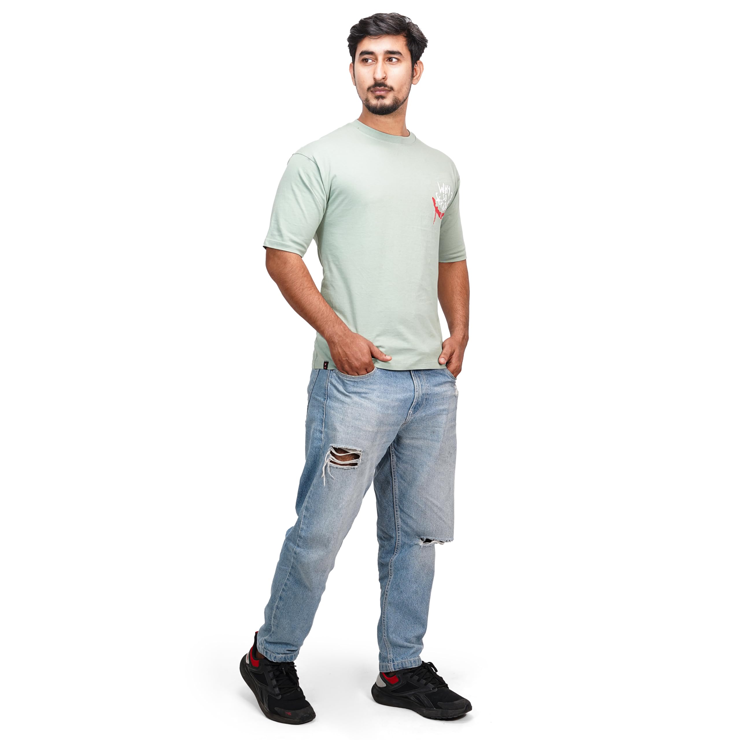 SANDCLOCK Men's Jocker Printed T-Shirt Round Neck Half Sleeves Slim & Regular Fit Cotton T-Shirt Soft and Comfortable T-Shirts for Men-picture-53