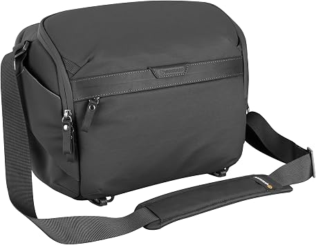 VANGUARD VEO Metro S9L Camera & Everyday Shoulder Bag Black Fits Full-Frame Camera with 3 Lenses Up to 70200mm f/2.8, 13" Tablet Sleeve, Removable Dividers, Weather-Resistant Design