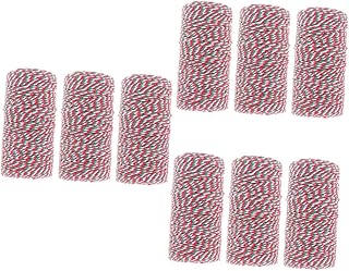 NOLITOY 9 Pçs Corda De Embrulho De Presente De Feriado Fita De Padeiro De Natal Corda De Algodão Corda De Algodão 2Mm Corda De Algodão Tecida Corda De Algodão Corda Decorativa Fio De