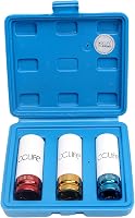 CCLIFE 3 részes dugókulcs készlet 1/2" krómacél - 17, 19, 21 mm méretű alufelni védőbetétekkel, 78 mm hosszú, ütvecsavarozóhoz és nyomatékku 7