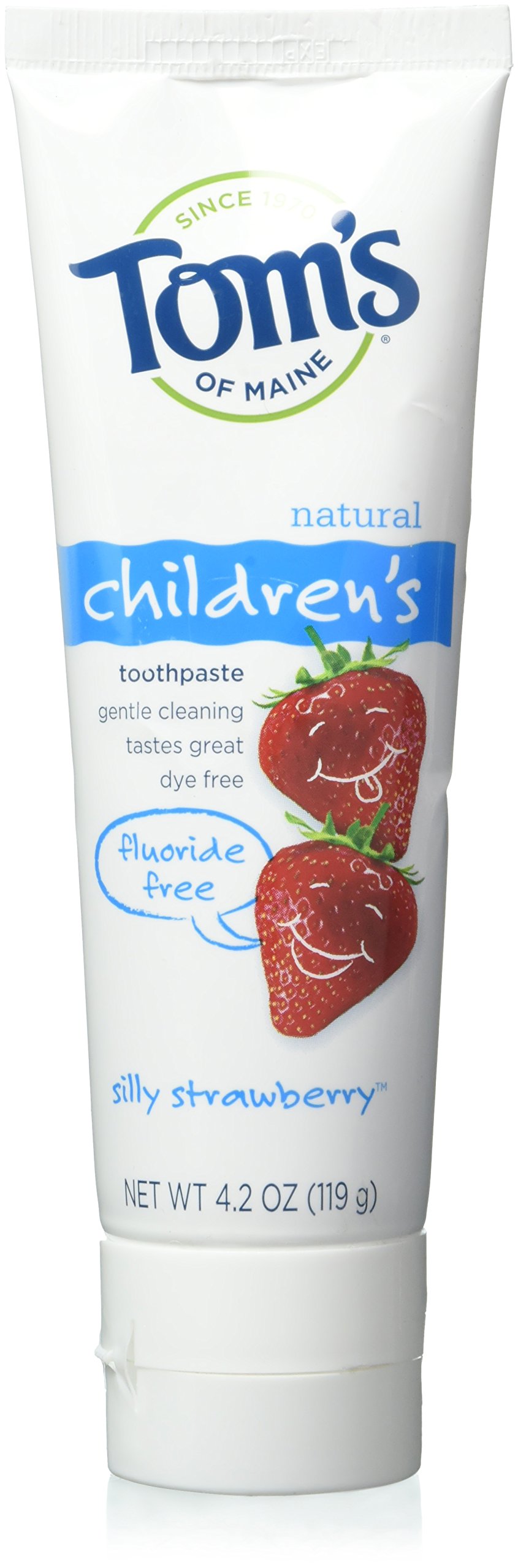Tom's of Maine Fluoride Free Children's Toothpaste, Silly Strawberry, 4.2 Oz