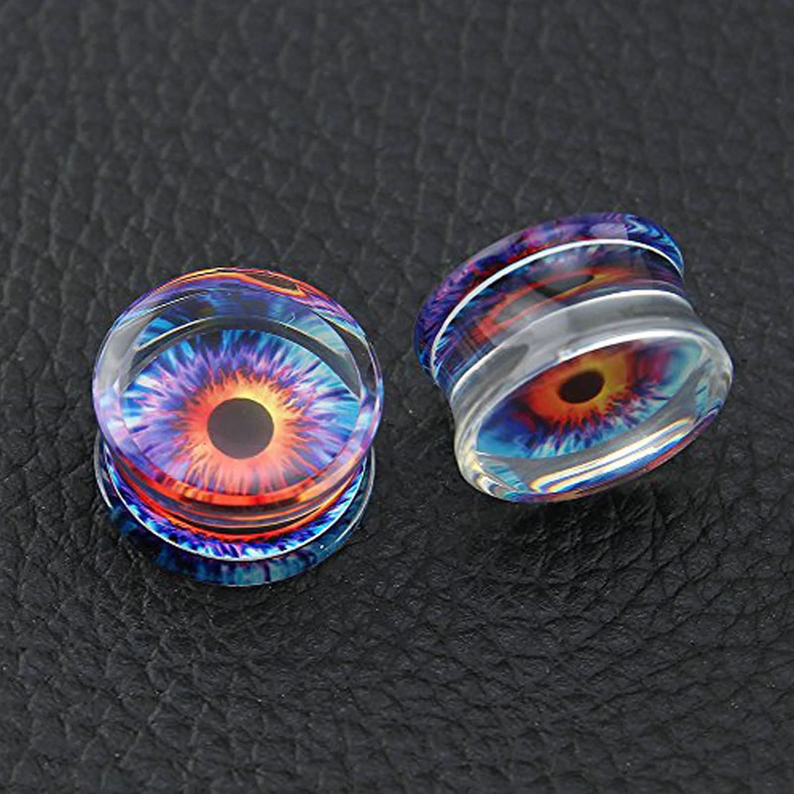 Daesar Plugs 6-20MM, Ohrringe Tunnel Acryl mit Gemustert Ohr Expander Set Piercing Tunnel Plug