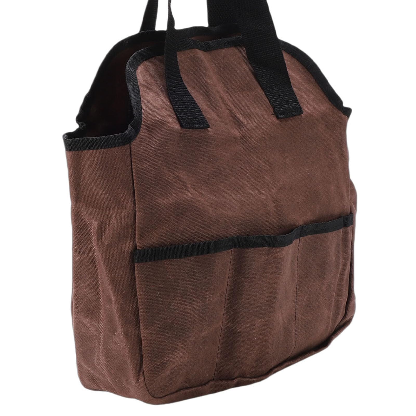 Bolsa para herramientas de jardín Bolsa de lona encerada para herramientas con 6 bolsillos interiores y 3 exteriores multiusos para jardinería doméstica Bolsa de lona