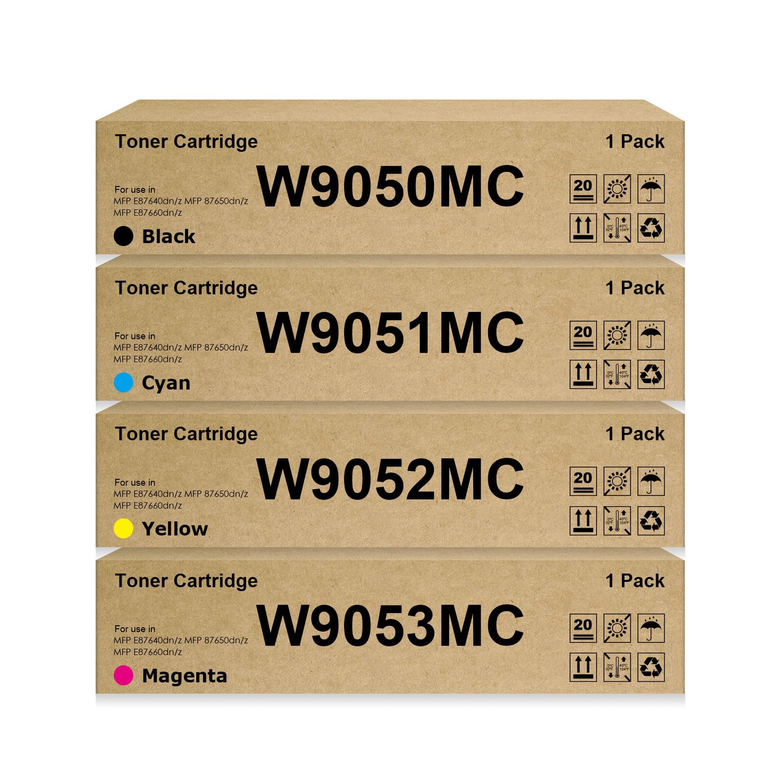 Kaloking Pro Remanufactured W9050 W9050MC Toner Cartridge Replacement for HP W9050MC W9051MC W9052MC W9053MC for HP Color Managed MFP E87640dn/z