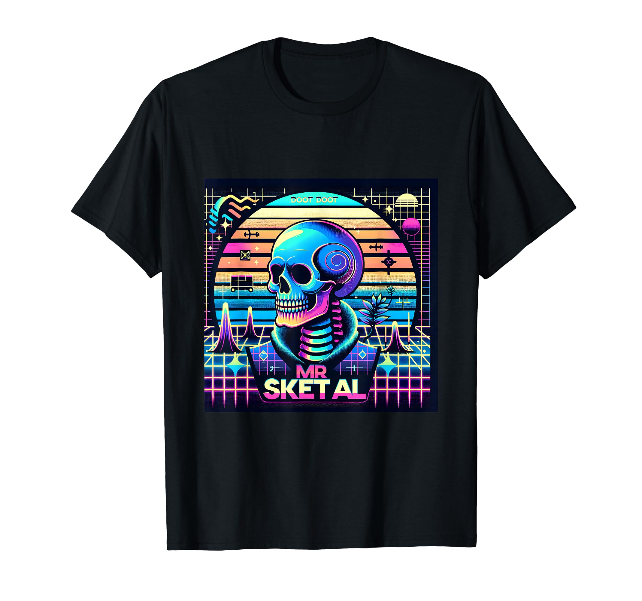 Doot Doot Mr Skeltal Synthwave Retro Streetwear T-Shirt