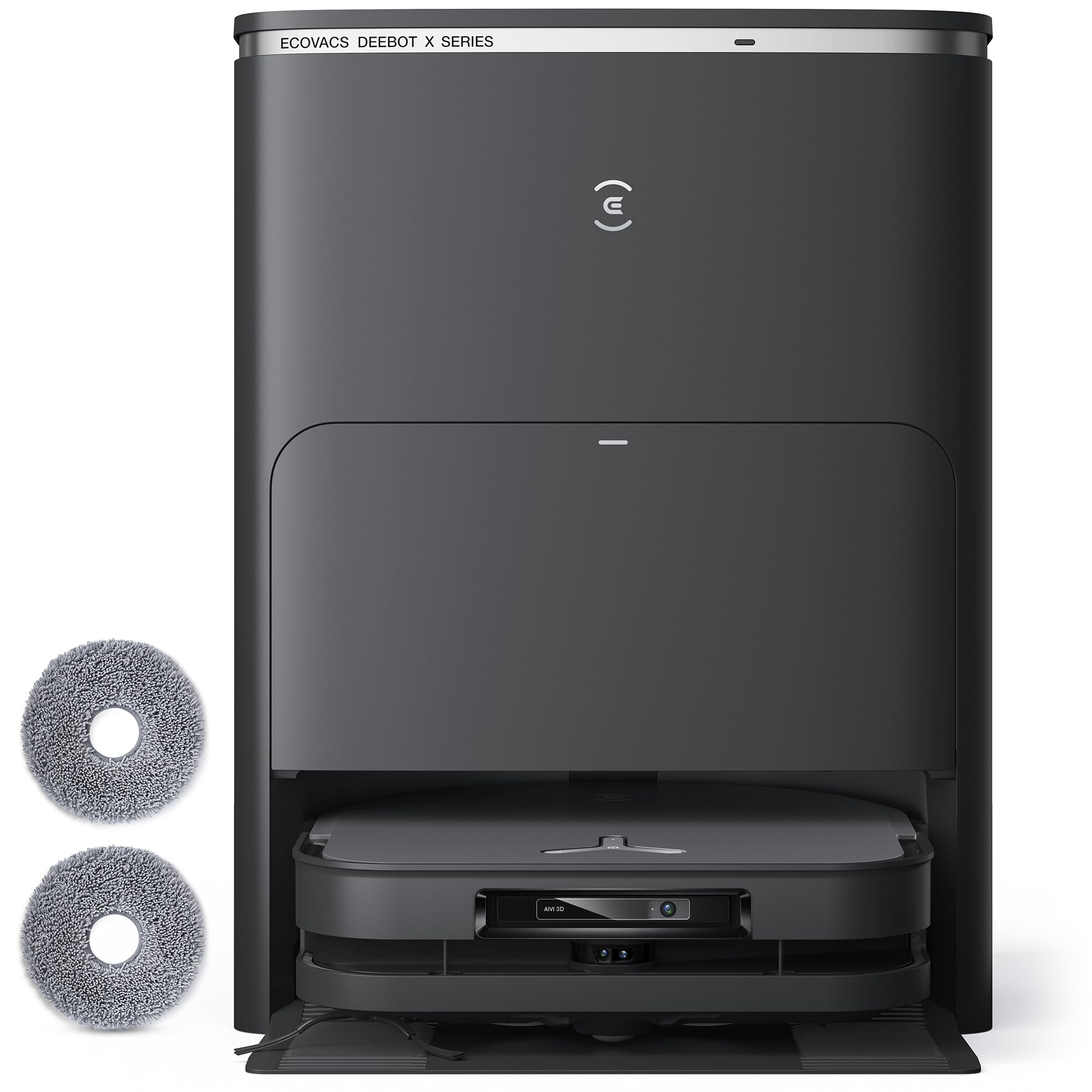ECOVACS DEEBOT X5 PRO OMNI Robot Aspirapolvere Lavapavimenti, 12800Pa, Progettazione Antigroviglio, TruEdge™ Adaptive Edge Mopping, Lavaggio con Acqua Calda a 70°C, AINA 2.0 Navigazione Intelligente
