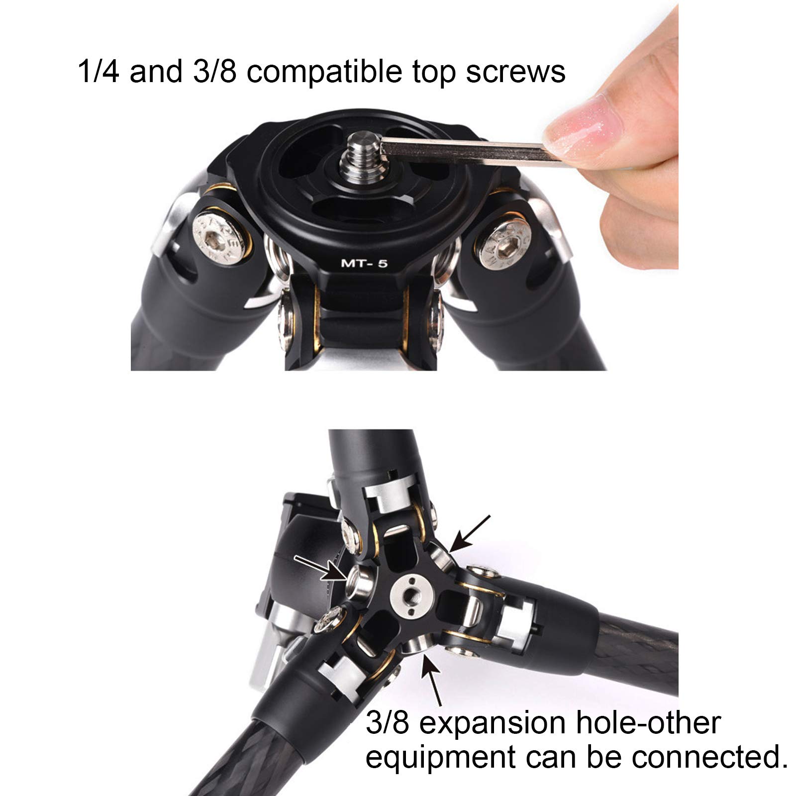 Marsace Mt-5 Mini teléfono móvil de escritorio SLR micro cámara única actualización portátil de fibra de carbono trípode