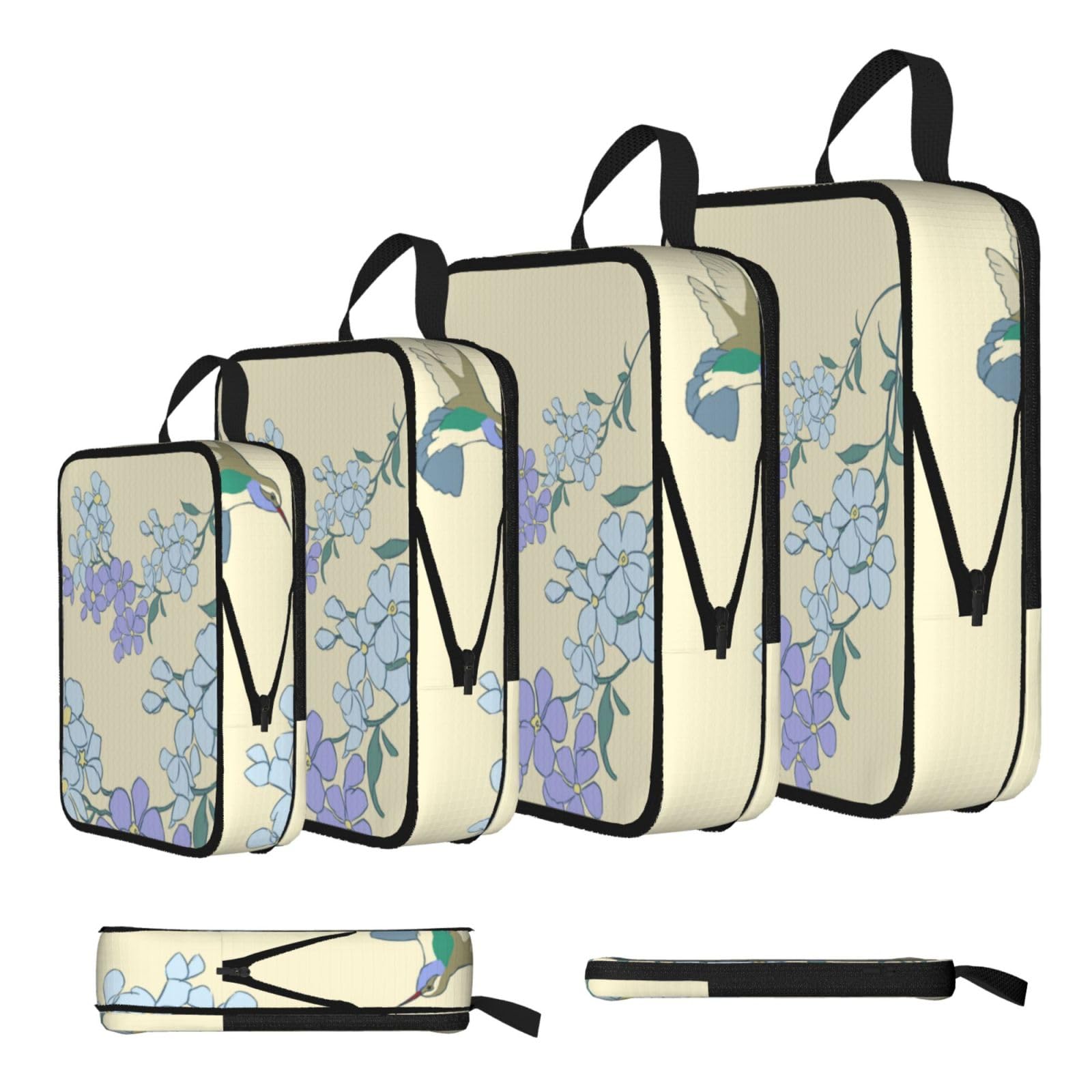 Fresh Orchids Compression Packing Cubes 4 Piece Set
