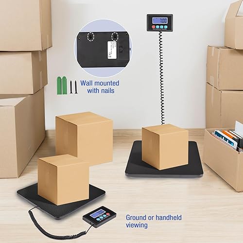 Miniatura 2 de Surmountway Báscula de envío digital, báscula postal de 440 libras con función de sujecióntara, báscula digital de alta precisión con pantalla LCD,