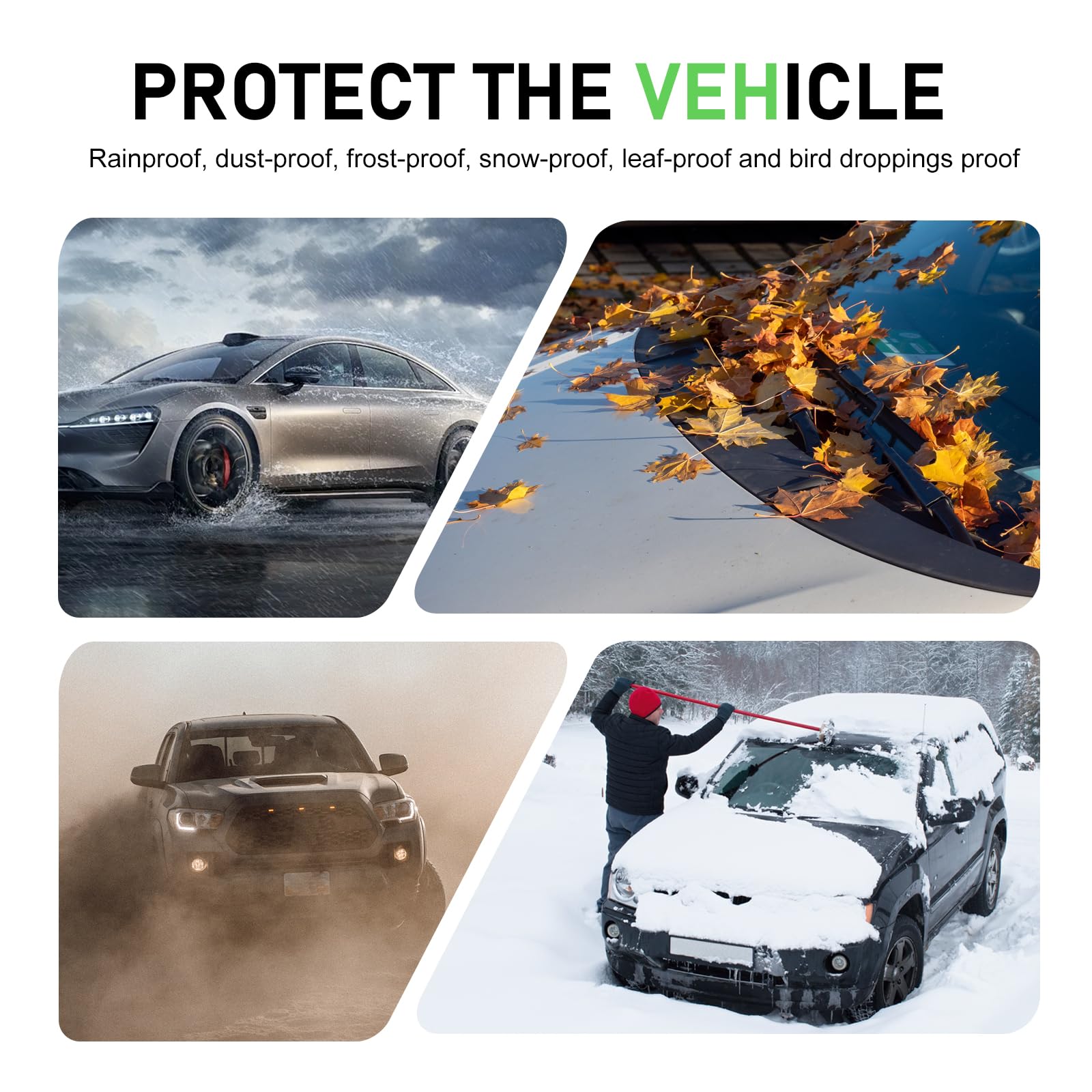 Qurbuns 4 PCS Disposable Car Covers 11 48Ft x 19 69Ft Clear Plastic Car Covers Dust and Rainproof — view 5