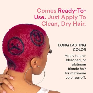 INH Semi Permanent Hair Color - Blue Black Lava & Flamingo Topaz | Color Depositing Conditioner, Temporary Hair Dye, Safe | 6 oz each