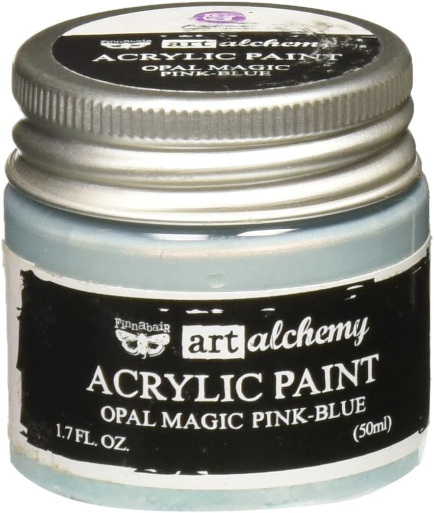 963668 Finnabair Art Alchemy Acrylic Paint, 1.7 fl. oz, Opal Magic Pink/Blue