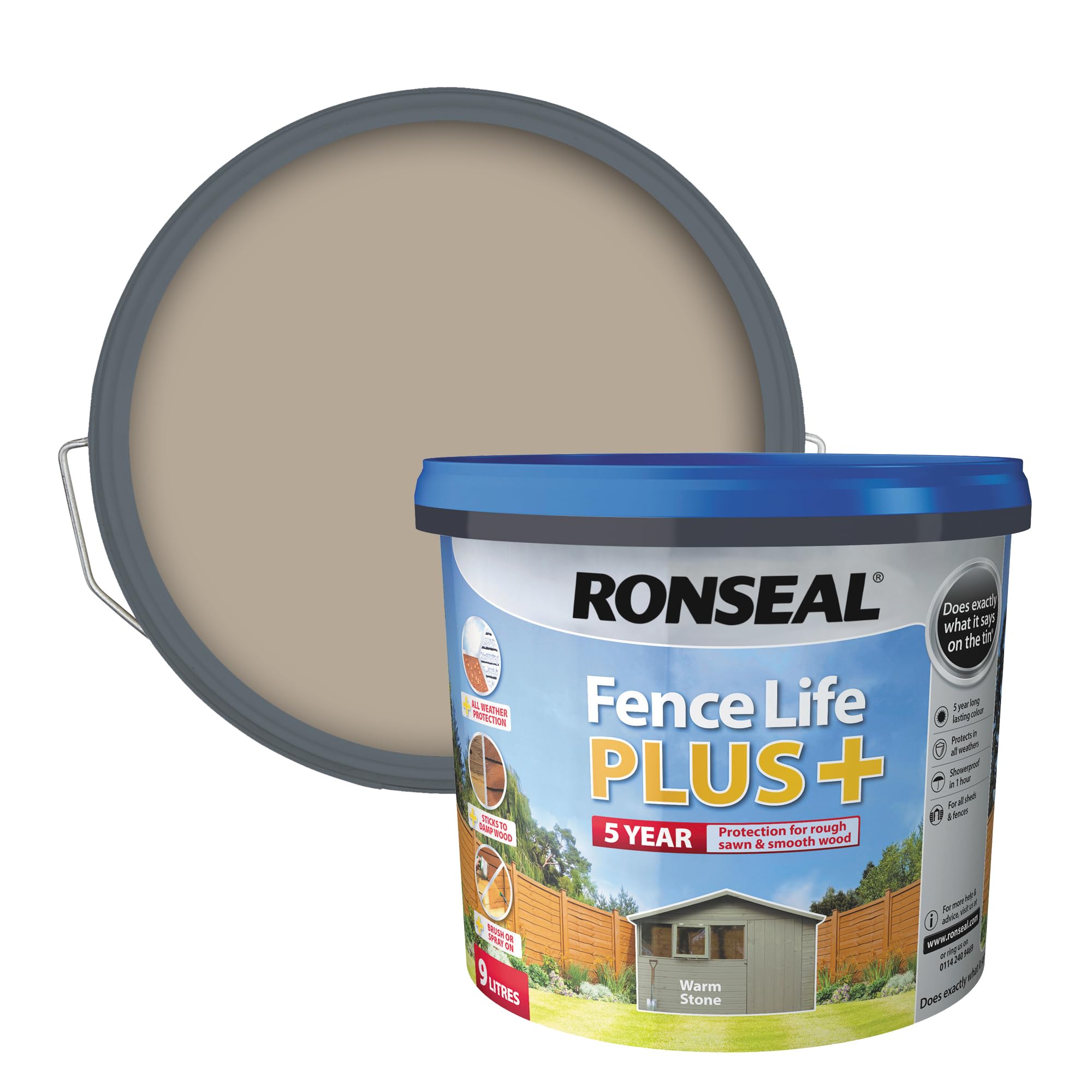 Fence Life PLus Ronseal Warm Stone 9L