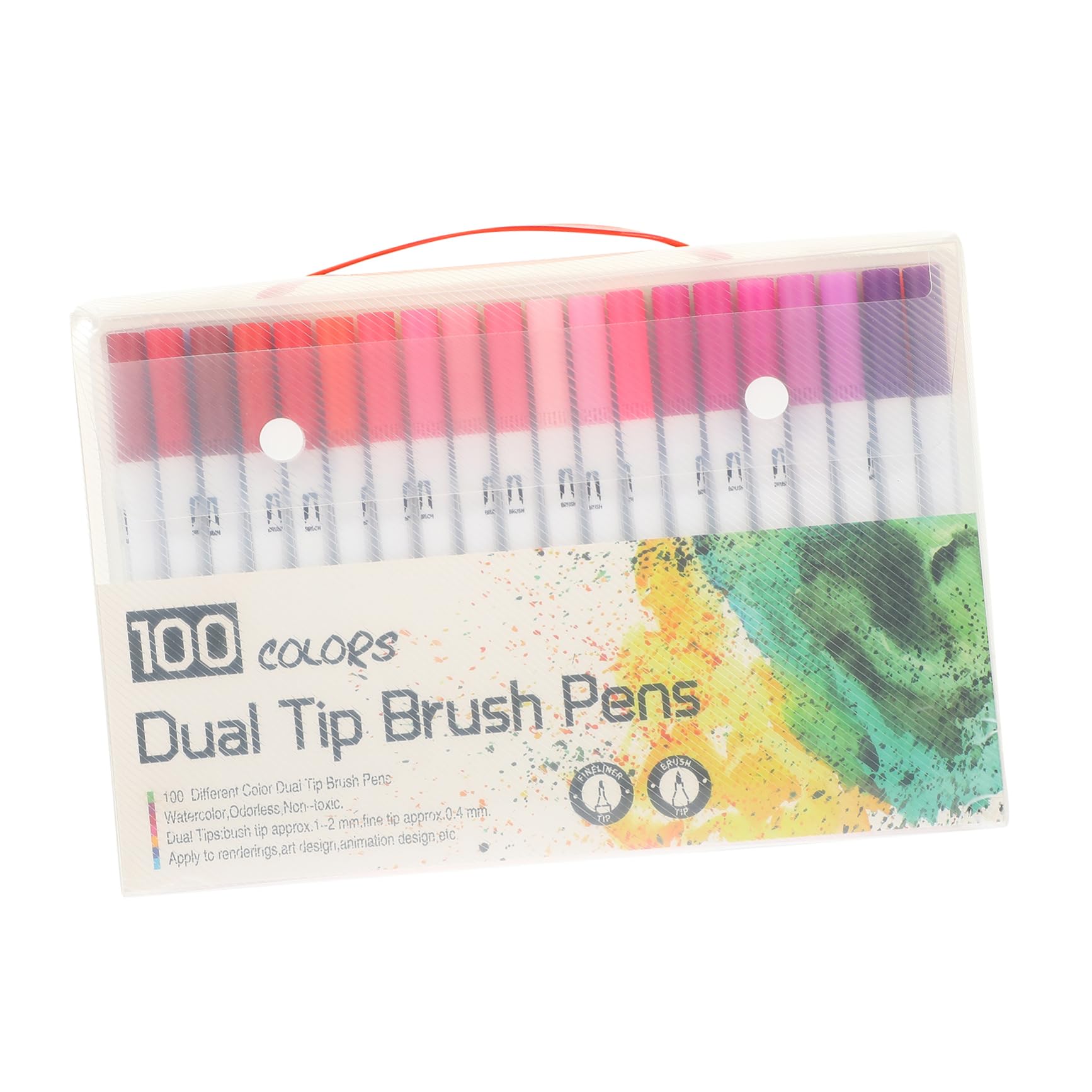 Uonlytech 100stücke Kunstpinselmarker Mit Feiner Spitze Und Pinselspitze Zum Malen Von Büchern Schreiben Und Planen Von Kunstprojekten