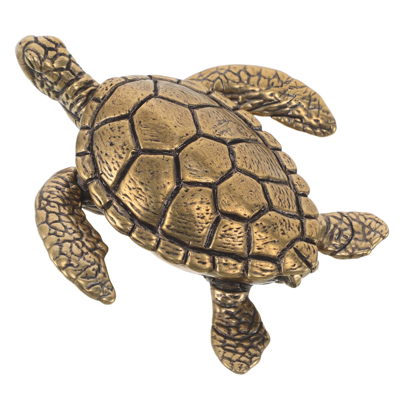 Boîte à bijoux en laiton BESTYASH : tortue marine 10 cm ciselée pour bague