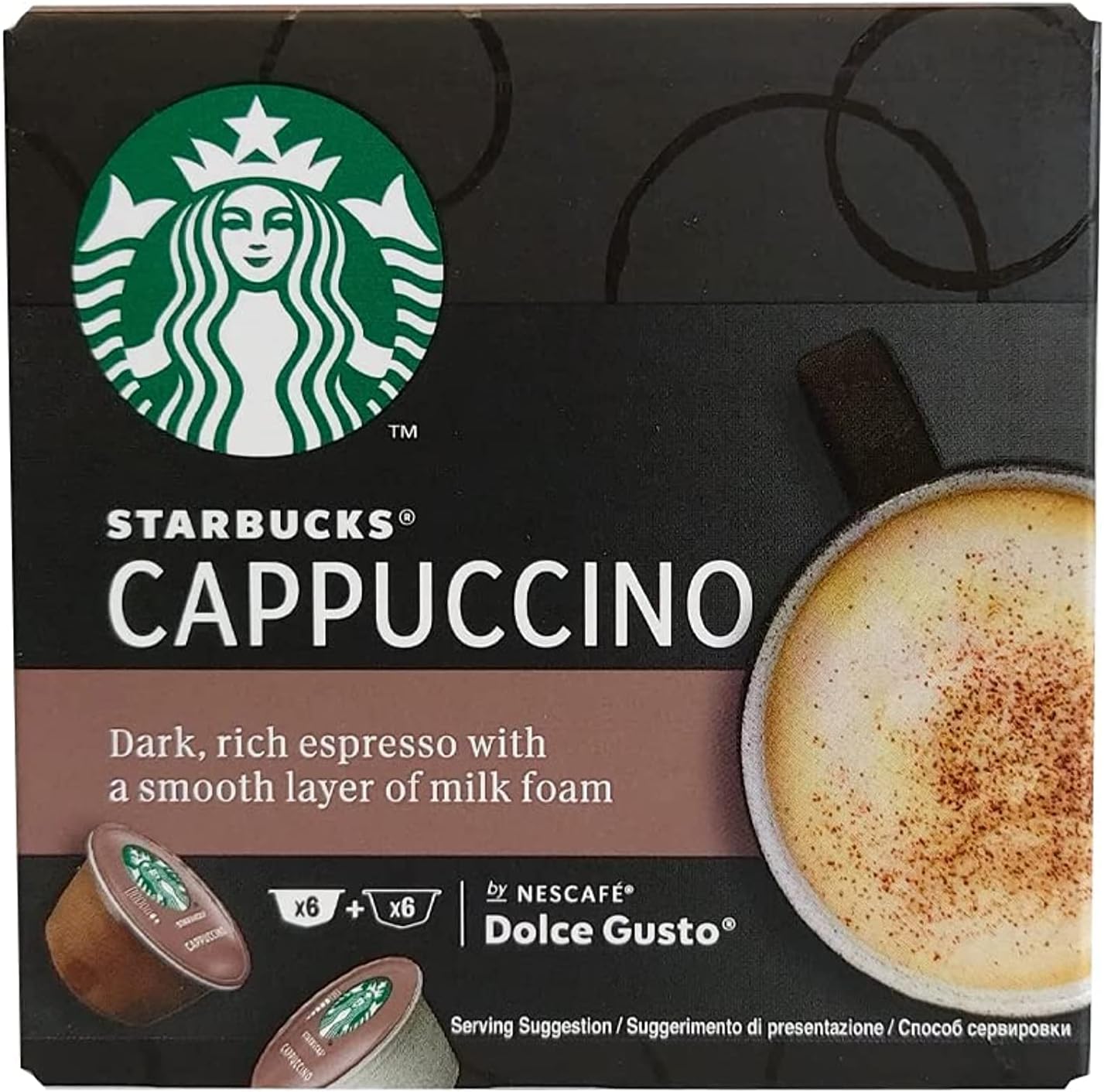 Nescafe Dolce Gusto Starbucks Cappuccino X 3 Boxes (36 Capsules) 18 Drinks