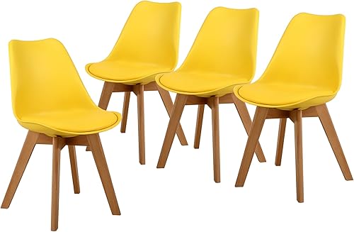 Miniatura 13 de NOBPEINT Sillas de comedor de mediados de siglo, juego de 4 (negro) negro, (Black Set of 4),Negro juego de 2,blanco, set de 2,Juego de 4 unidades de