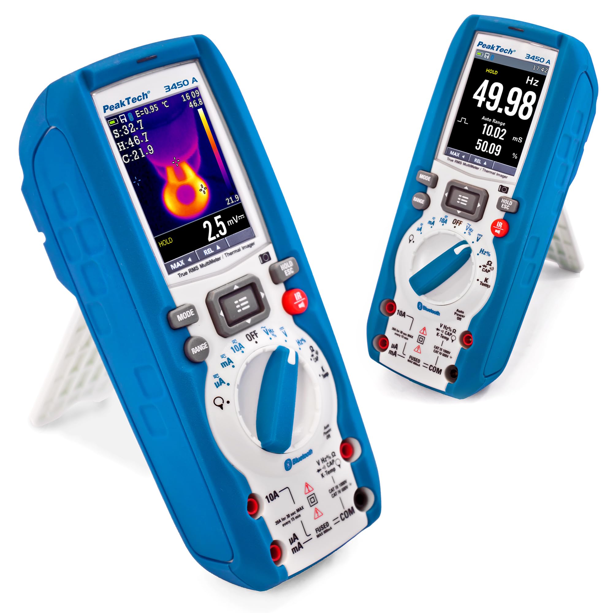 PeakTech P 3450 A – True RMS Digital Multimeter mit Wärmebildkamera,Bluetooth und TFT Grafik-Display,Profi-Handmultimeter,Autorange,Datenlogger,Datalogger,Durchgangsprüfer,Messgerät-Cat III 1000V