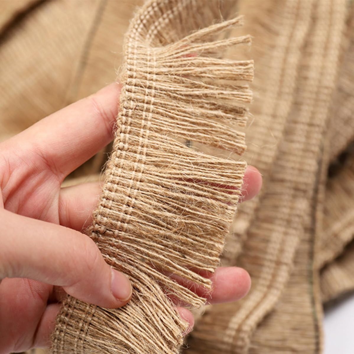 Verpackungsband Seilquaste aus Leinen 50m Rolle Selbstgemacht Spitzendekoration für Geschenkboxen und Dekorationen Brautstrauß Dekoration Hochzeitsaccessoires