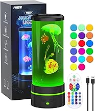Medusa Lamp with Remote Control 29 cm – 17 RGB Colours, Automatic Change Mode, Night Lights for Children and Adults, Lava Lamp with Bubble Effect for Room, Nursery and Relax