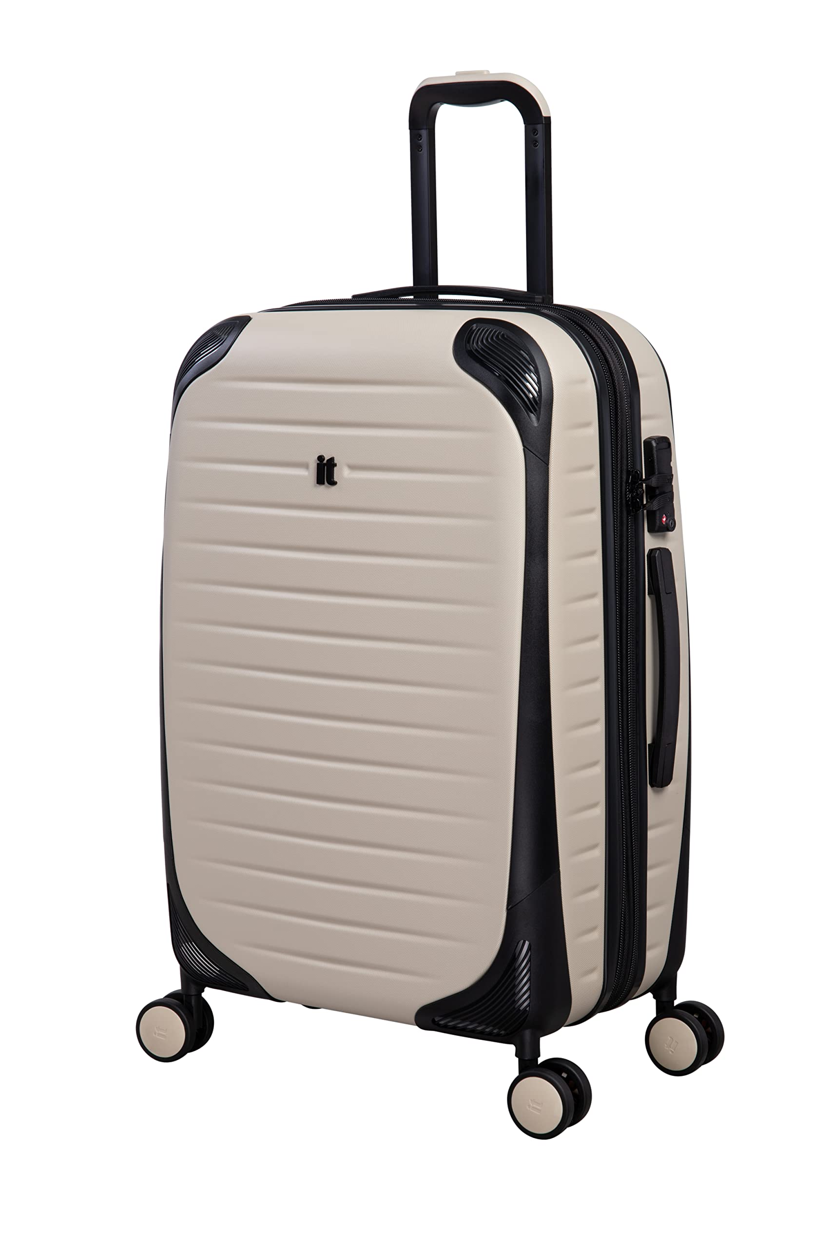 Buy Lineal 28" Hardside Checked 8 Wheel Expandable Spinner, Oyster Grey