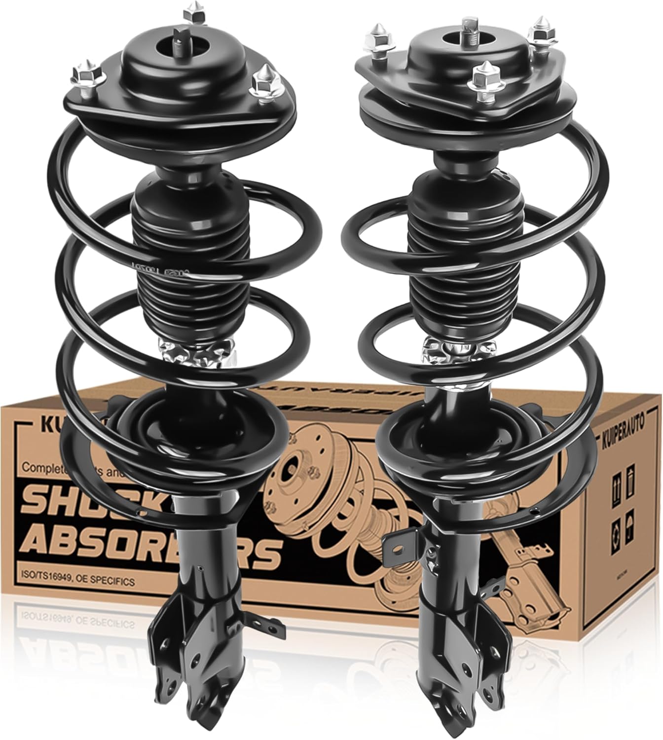 172368 172401 Front and Rear Struts Complete Assembly Shocks Absorbers Compatible for 2007-2016 Jeep Compass Patriot/Compatible for 2007-2012 Dodge Caliber (set of 4)